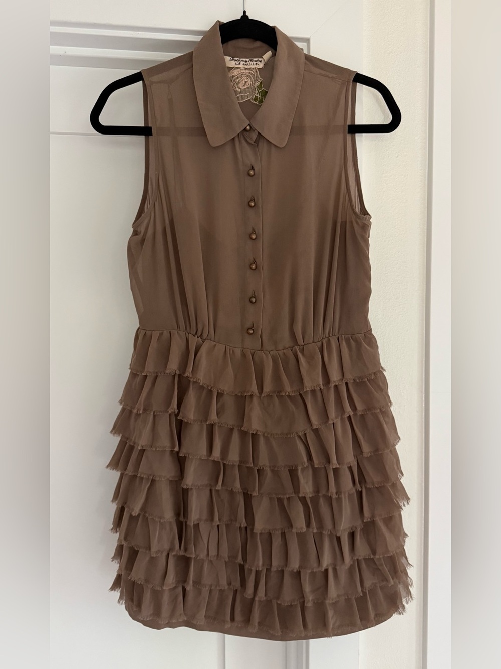 Twelve by Twelve Los Angeles Tiered Ruffle Mini Dress M